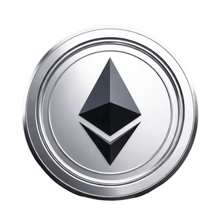 Icône flottante illustrant le jeton Ethereum (ETH)